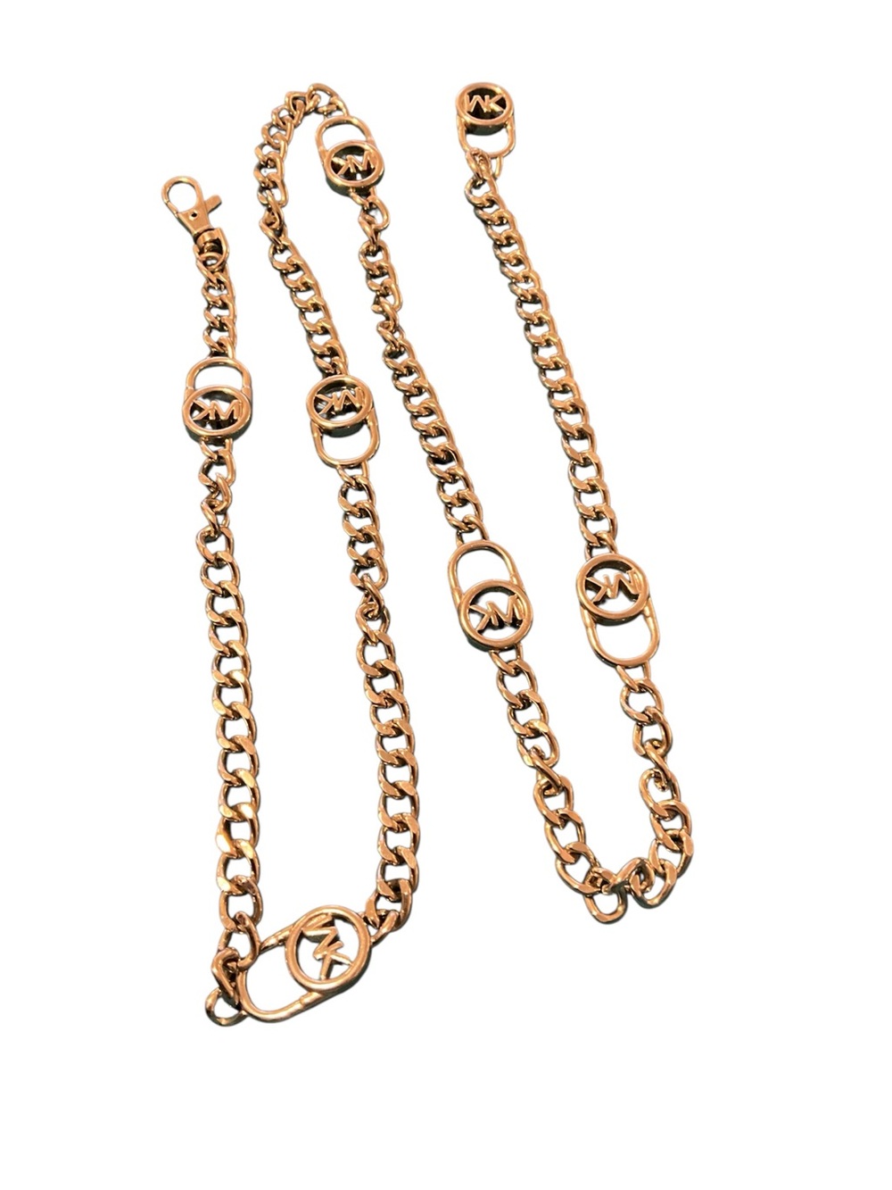 Michael Kors Stainless Steel MK Link Chain Belt SILVER